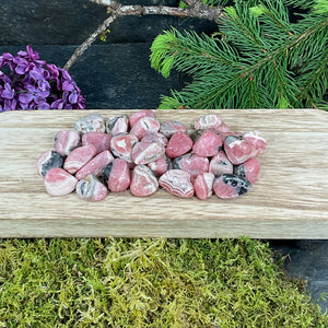 Rhodochrosite Small Tumbled Stones - 1/2 lb