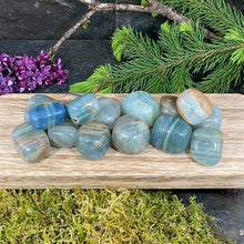 Load image into Gallery viewer, Aqua Calcite Large Tumbled Stones - 1 lb
