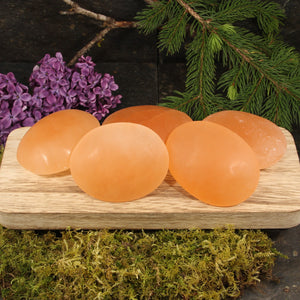 Peach Selenite Palms - 5 pcs