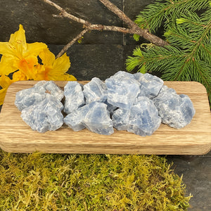 Blue Calcite Rough Chunks - 1 lb
