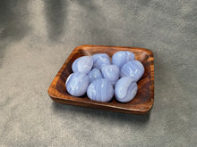 Load image into Gallery viewer, Blue Lace Agate Tumbled Stones - 1/2 lb
