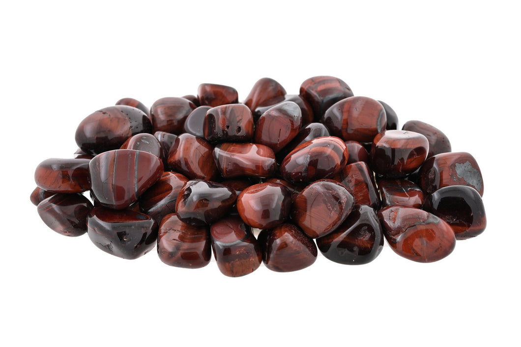 Red Tiger's Eye Tumbled Stones by Size - 1 lb