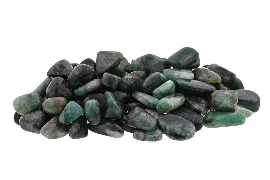 Emerald Tumbled Stones - 1/2 lb