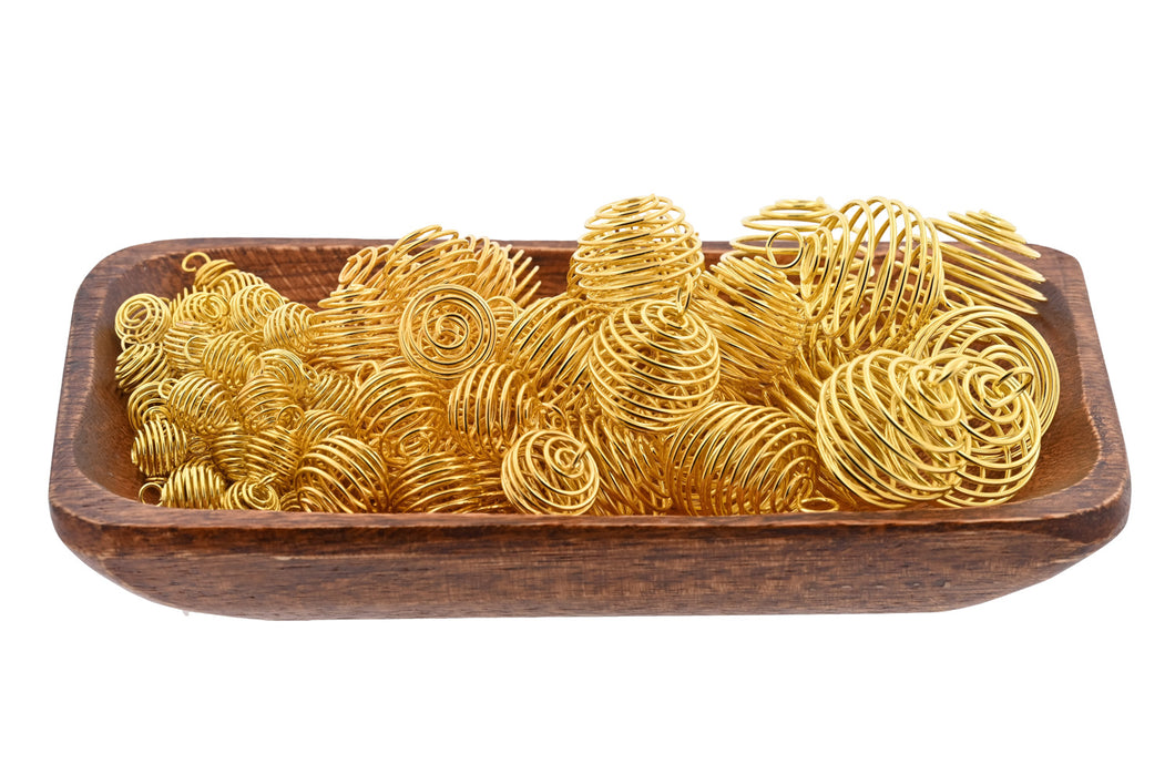 Gold Color Spiral Cages by Size
