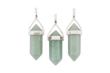 Load image into Gallery viewer, Green Aventurine Double Terminated Point Pendants by Size - 3 pcs
