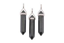Load image into Gallery viewer, Hematite Double Terminated Point Pendants by Size - 3 pcs
