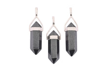 Load image into Gallery viewer, Hematite Double Terminated Point Pendants by Size - 3 pcs
