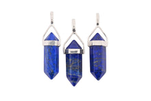 Load image into Gallery viewer, Lapis Lazuli Double Terminated Point Pendants by Size - 3 pcs
