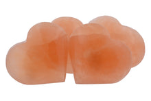 Load image into Gallery viewer, Peach Selenite Large Hearts - 4 pcs
