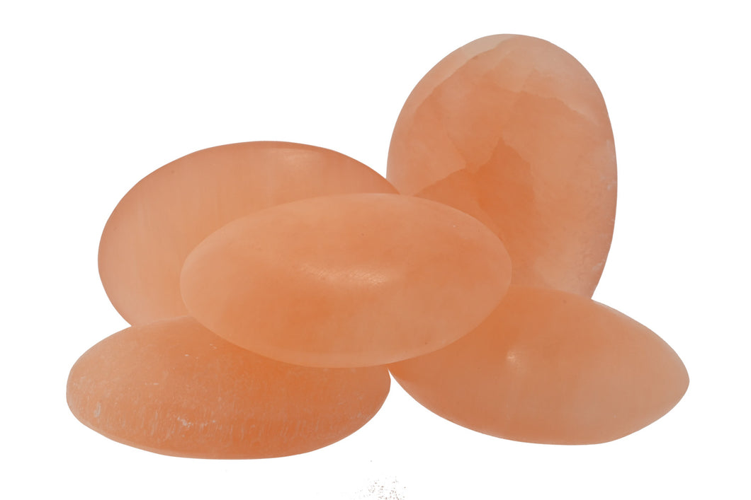 Peach Selenite Palms - 5 pcs