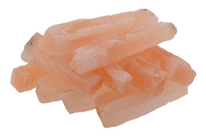 Peach Selenite Large Rough Sticks - 1 kg