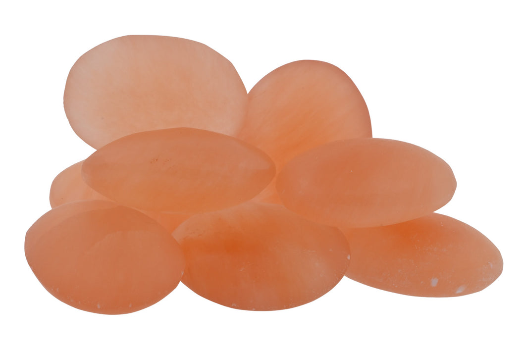 Peach Selenite Small Palms - 8 pcs