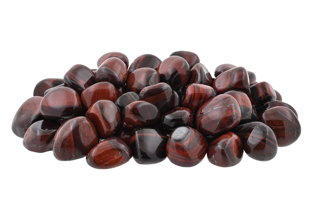 Red Tiger's Eye Tumbled Stones by Size - 1 lb