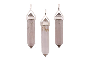 Smokey Quartz Double Terminated Point Pendants by Size - 3 pcs