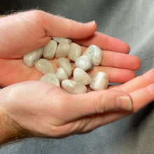 Load and play video in Gallery viewer, Rainbow Moonstone Small Tumbled Stones - 1/2 lb
