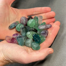 Load and play video in Gallery viewer, Rainbow Fluorite Tumbled Stones - 1 lb
