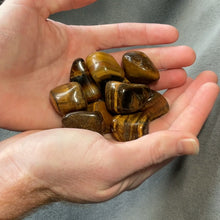 Load and play video in Gallery viewer, Tiger&#39;s Eye Tumbled Stones - 1 lb
