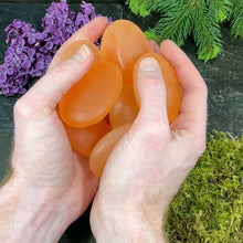 Load and play video in Gallery viewer, Peach Selenite Small Palms - 8 pcs
