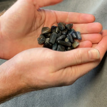 Load and play video in Gallery viewer, Blue Sapphire Small Tumbled Stones - 1/2 lb
