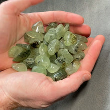 Load and play video in Gallery viewer, Prehnite w/ Epidote Tumbled Stones
