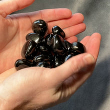 Load and play video in Gallery viewer, Jet Tumbled Stones - 1/2 lb
