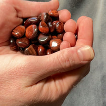 Load and play video in Gallery viewer, Red Tiger&#39;s Eye Tumbled Stones by Size - 1 lb
