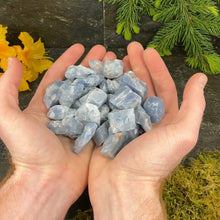 Load and play video in Gallery viewer, Blue Calcite Rough Chunks - 1 lb
