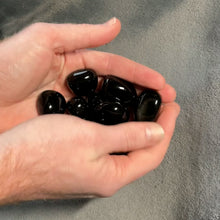 Load and play video in Gallery viewer, Black Obsidian Tumbled Stones - 1 lb
