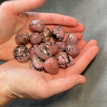 Load and play video in Gallery viewer, Rhodonite Tumbled Stones - 1 lb

