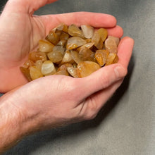 Load and play video in Gallery viewer, Hematoid Quartz (Natural Yellow) Tumbled Stones - 1 lb
