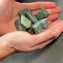 Load and play video in Gallery viewer, Ruby Fuchsite Tumbled Stones - 1/2 lb
