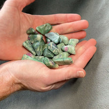 Load and play video in Gallery viewer, Ruby Fuchsite Tumbled Stones - 1/2 lb

