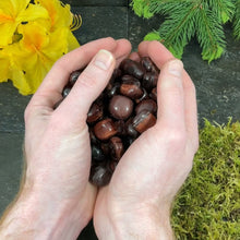 Load and play video in Gallery viewer, Red Tiger&#39;s Eye Tumbled Stones by Size - 1 lb
