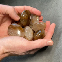 Load and play video in Gallery viewer, Hematoid Quartz (Natural Yellow) Small Palms - 1 lb
