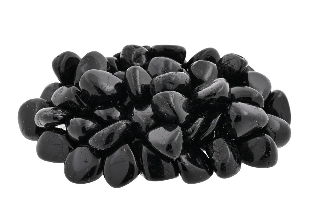 Black Tourmaline Small Tumbled Stones - 1/2 lb