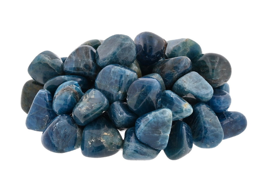 Blue Apatite Tumbled Stones - 1/2 lb