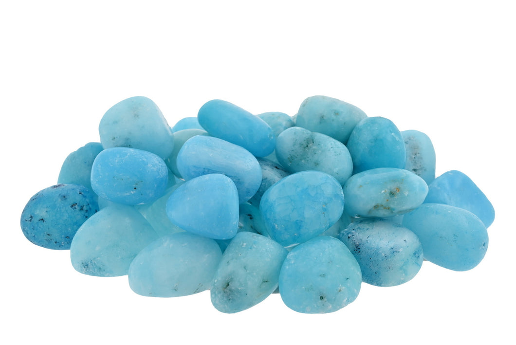 Blue Aragonite Tumbled Stones - 1 lb