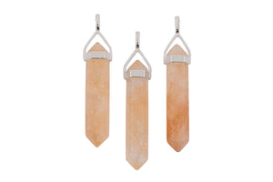 Citrine Double Terminated Point Pendants by Size - 3 pcs