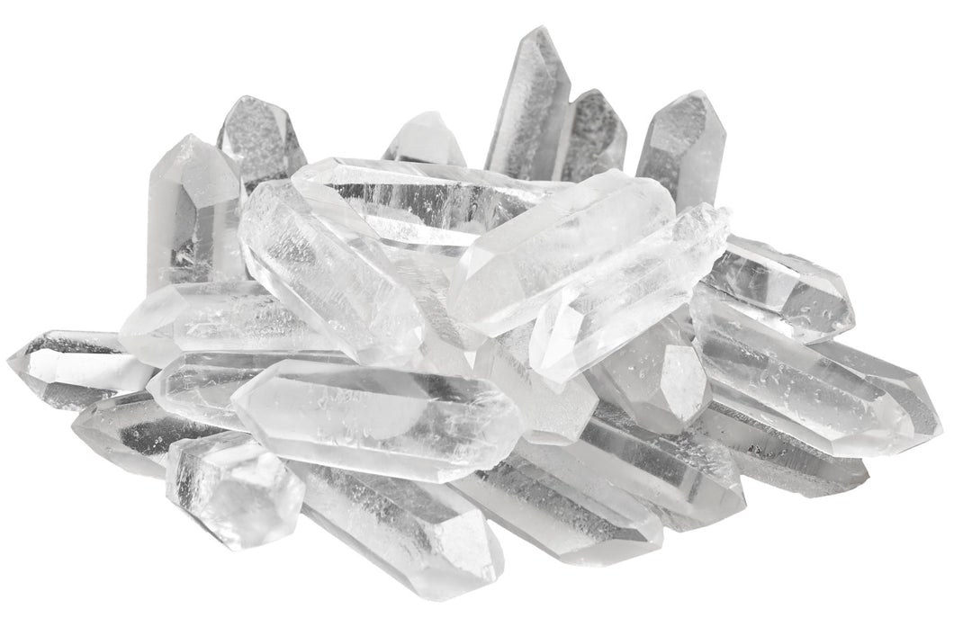 Clear Quartz Crystal Points by Size - 1 lb