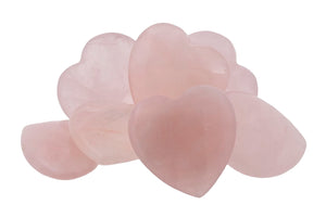 Rose Quartz Medium Hearts - 8 pcs