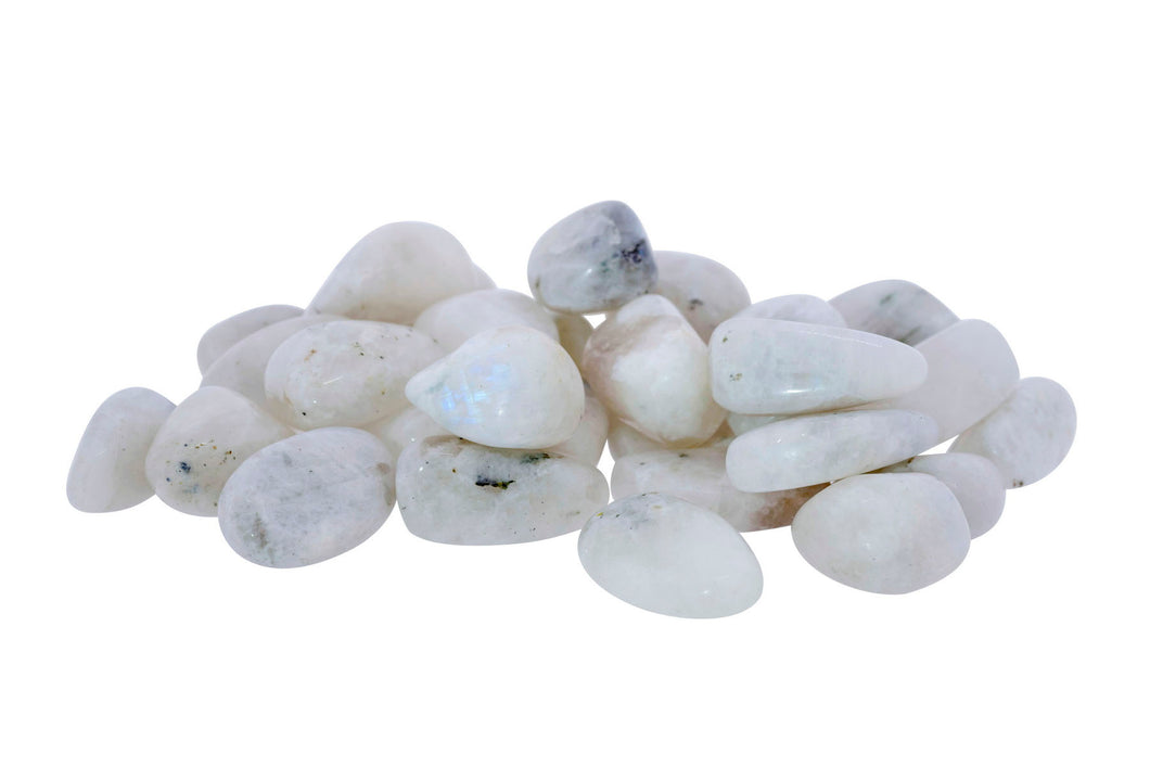 Rainbow Moonstone Small Tumbled Stones - 1/2 lb
