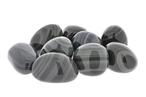 Platinum Obsidian Pebbles / XL Tumbled - 1/2 lb