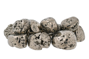 Druzy Pyrite Polished Pebbles / XL Tumbled - 1 lb