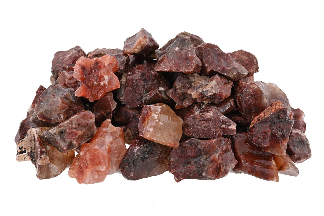 Red Calcite Rough Chunks - 1 lb
