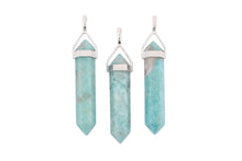 Load image into Gallery viewer, Amazonite Double Terminated Point Pendants by Size - 3 pcs
