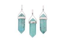 Load image into Gallery viewer, Amazonite Double Terminated Point Pendants by Size - 3 pcs
