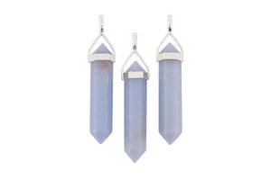 Angelite Double Terminated Point Pendants by Size - 3 pcs