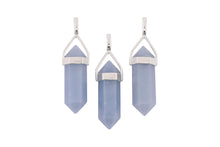 Load image into Gallery viewer, Angelite Double Terminated Point Pendants by Size - 3 pcs
