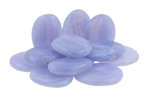 Blue Lace Agate Pocket Stones - 1/2 lb