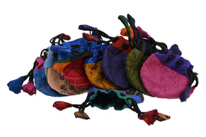 Recycled Silk Drawstring Bags By Size